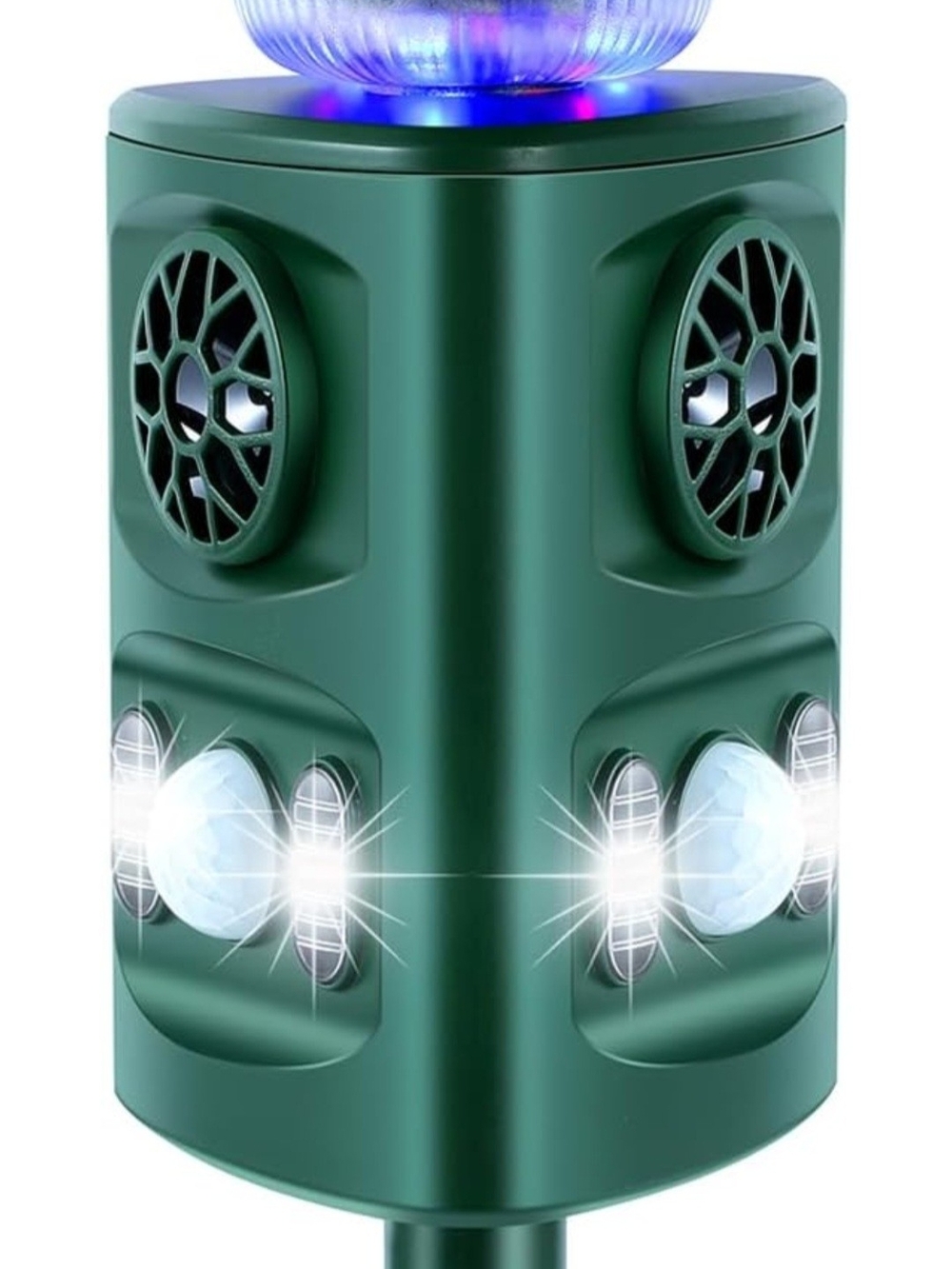Rechargeable 360° Solar Ultrasonic Animal Repeller Motion Sensor Deer Repellent